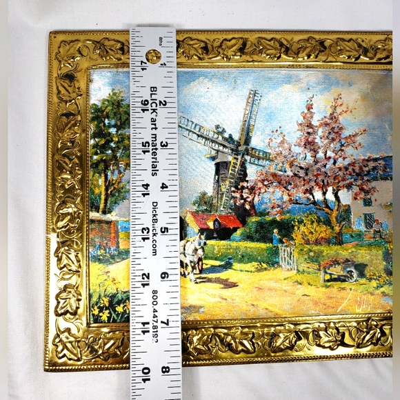 Vintage Set Of 2 Beautiful Painting Pictures With Gold Frame - Picture 13 of 16